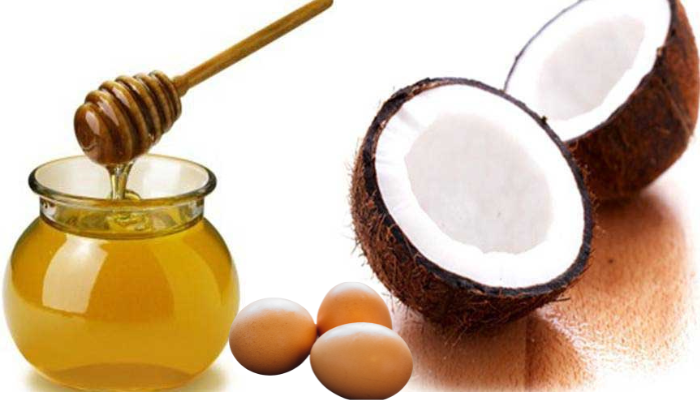 Coconut Oil, Egg, and Honey Mask