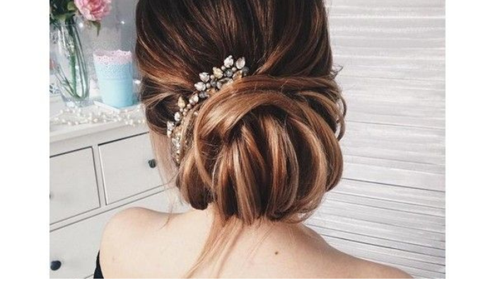 Low Bun with Hair Accessories